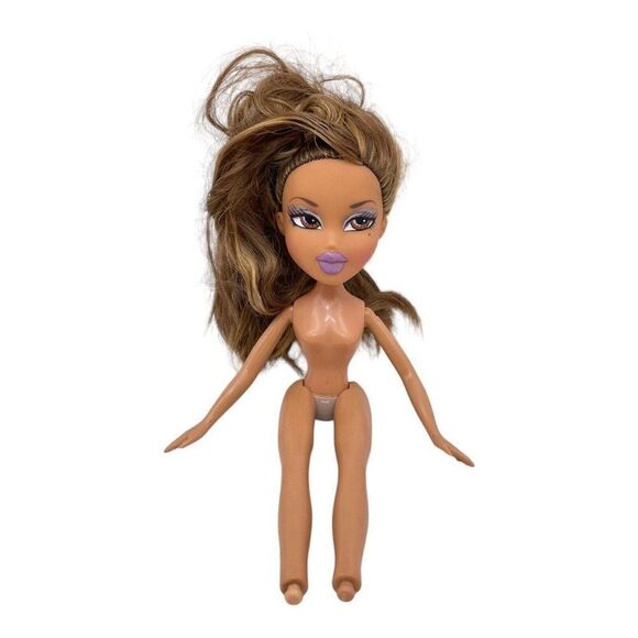 Vintage Bratz Yasmin Doll Purple Lips Brown Eyes 2001 Action Tab Arms NO FEET - Picture 3 of 14